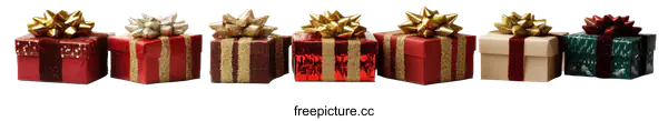 [Transparent Background PNG]Gift Boxes with Ribbons Festive Holiday