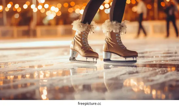 ice skating at night