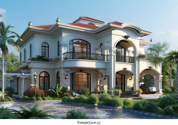 Spanish Style Villa with Lush Courtyard