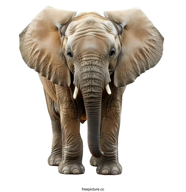 [Transparent Background PNG]Elephant isolated on white background