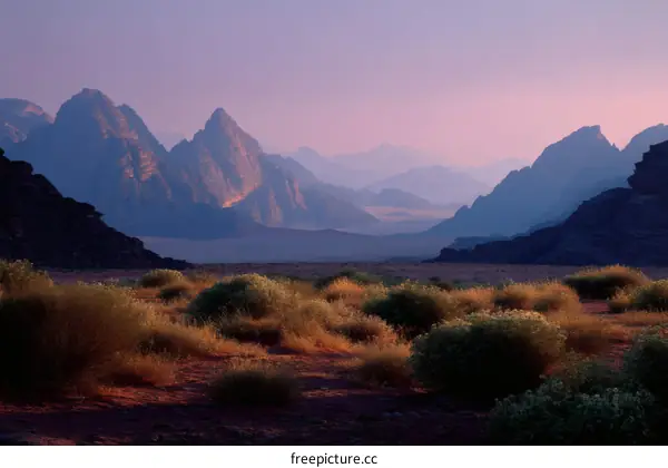 Desert Mountain Landscape at Dawn