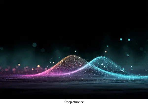 Abstract Wave Particle Design Illustration
