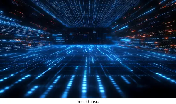 Digital Network Futuristic Pathway Illustration