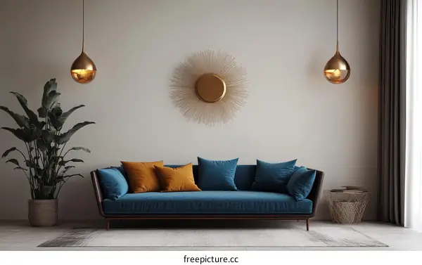 Modern Living Room Interior Design Illustration