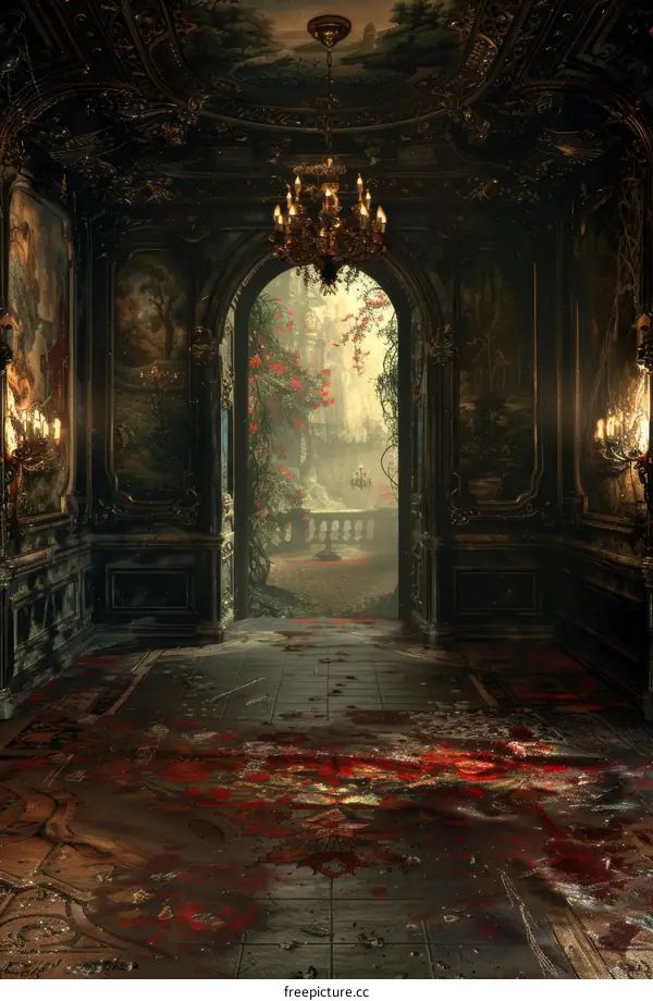 Bloodstains Trail to an Eerie Garden