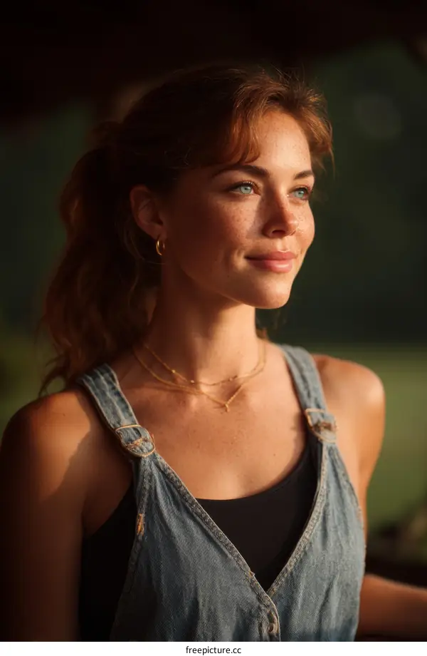 Closeup Portrait of a Caucasian Woman