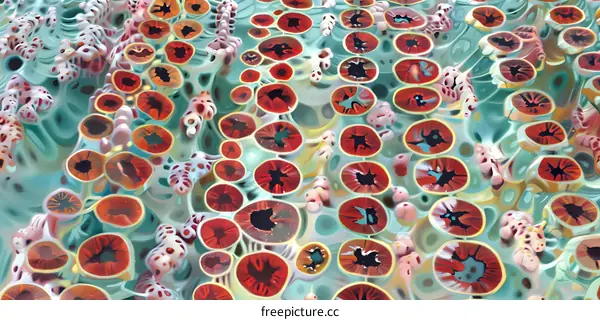 Abstract Art With Colorful Circles