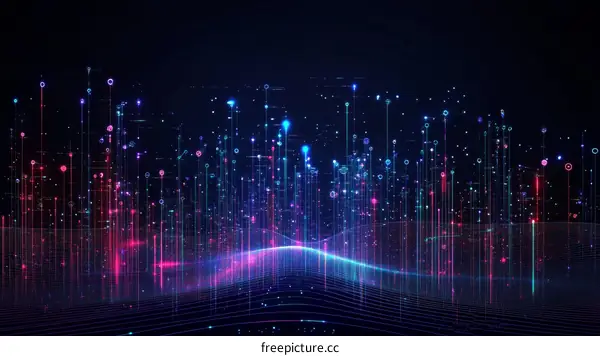 Abstract Digital Cityscape Visualization