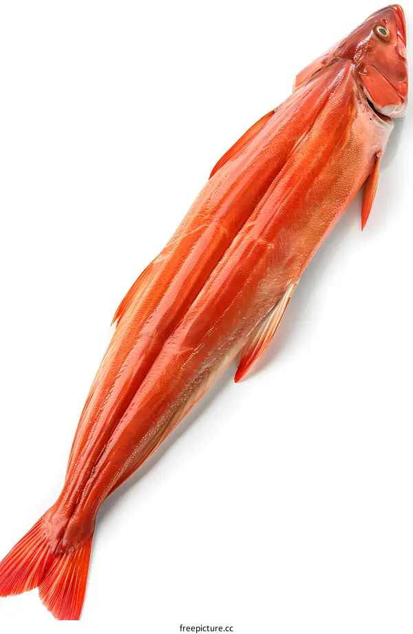 Fresh Red Fish on White Background