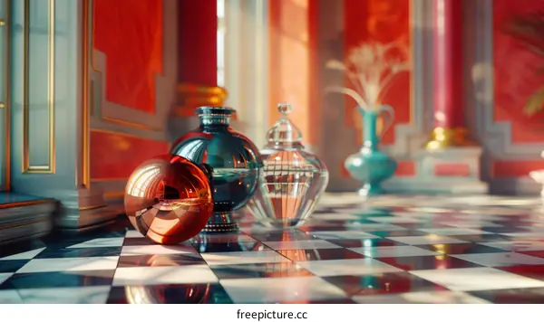 Grand Palace Interior Decor Illustration