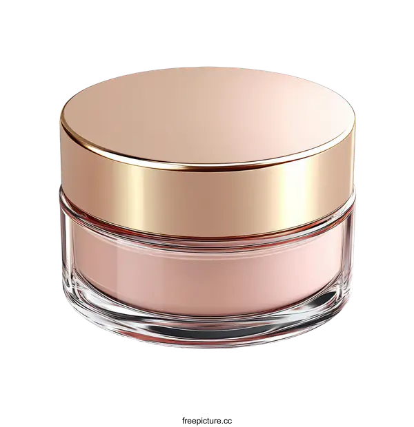 [Transparent Background PNG]Elegant Rose Gold Cosmetic Jar Design