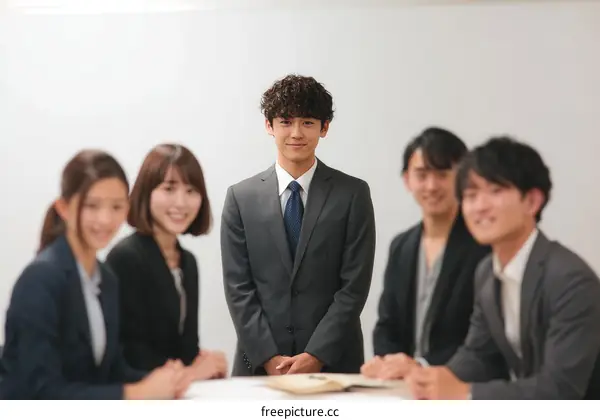 Business Meeting Asian People in Suits