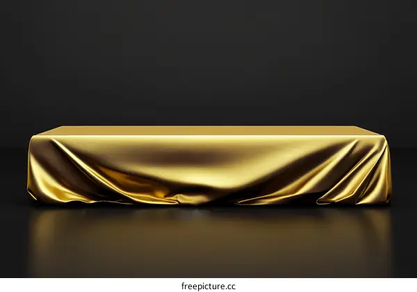Luxury Gold Fabric Display Table
