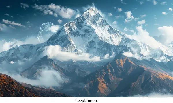 Mount Everest, the highest mountain in the world