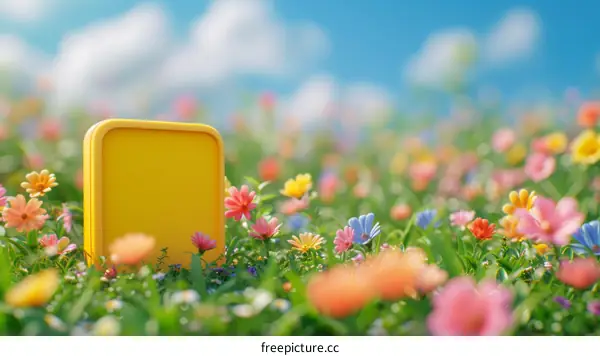 Flowers and Yellow Frame