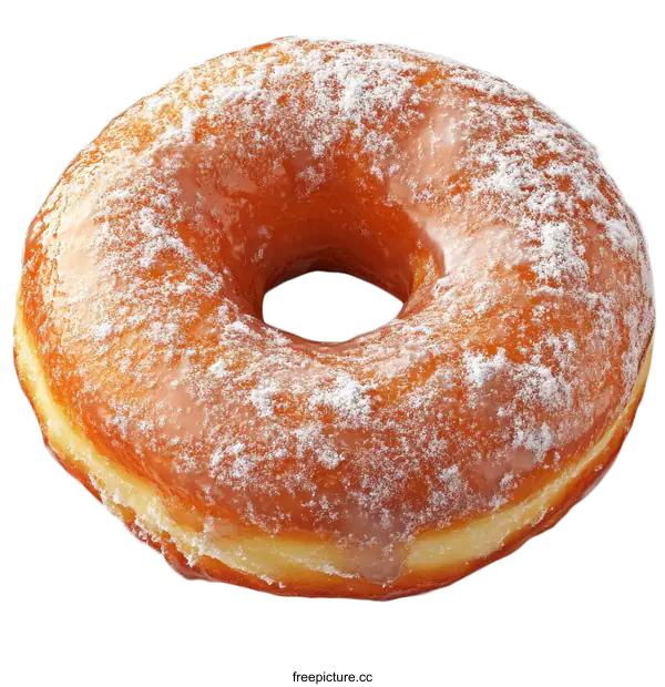 [Transparent Background PNG]Delicious Glazed Donut with Sugar Icing