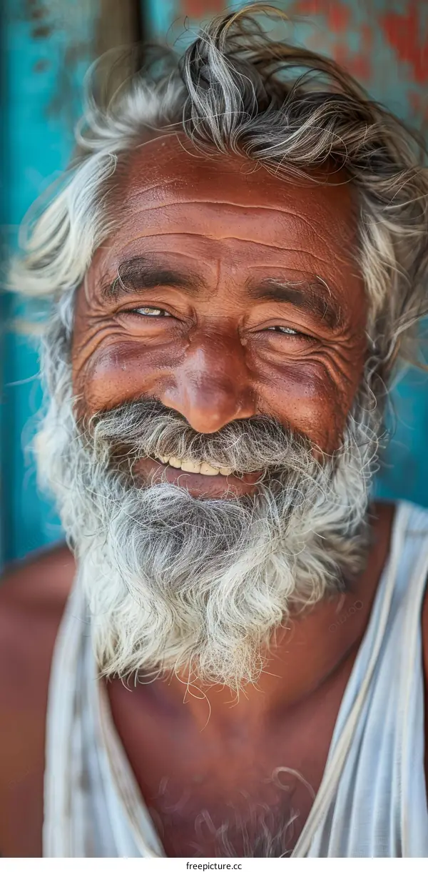 Portrait of a Smiling Elderly Man