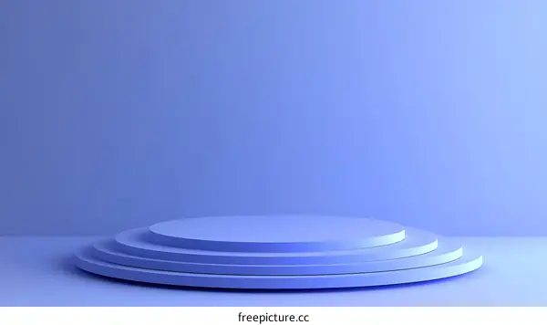 Abstract Minimalist Light Blue Product Display Stage