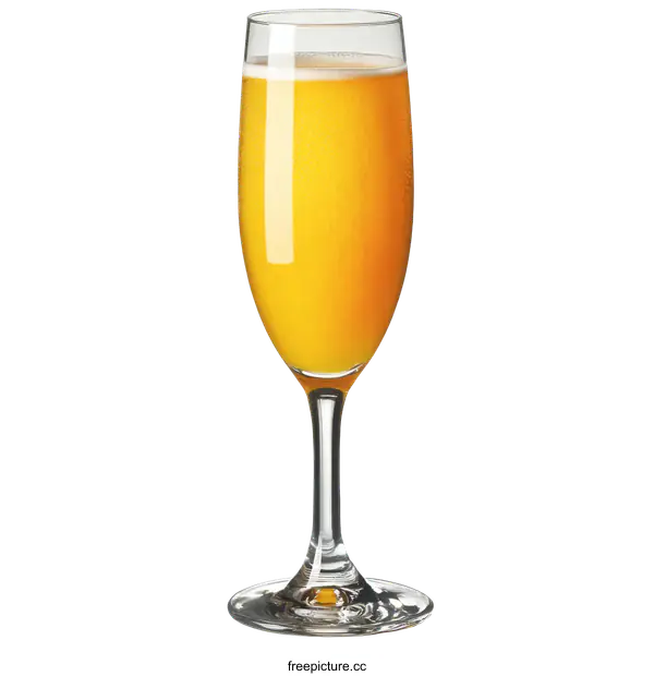 [Transparent Background PNG]Champagne glass filled with bubbly drink