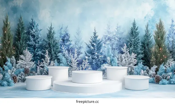 Winter Forest Scene Product Display