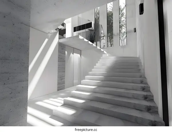 Modern Concrete Staircase Interior Design