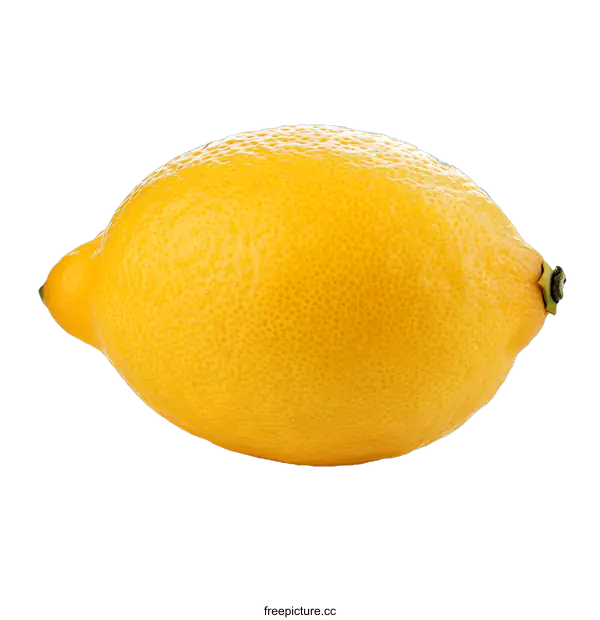 [Transparent Background PNG]Fresh Yellow Lemon Isolated on White Background