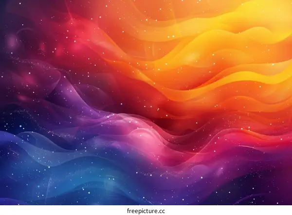 Abstract Colorful Wavy Background Design