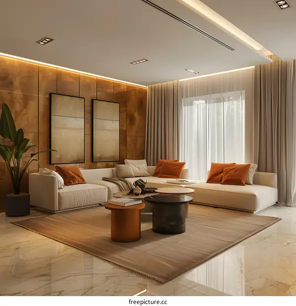 Modern minimalist living room