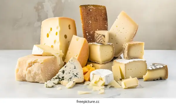 Assortment of Different Kinds of Cheese