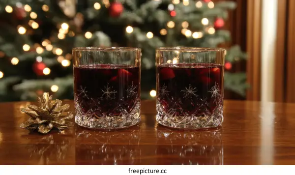 Christmas Hot Drink in Elegant Glass