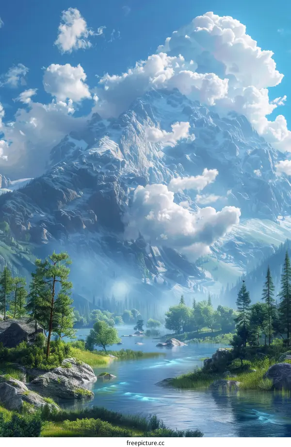 Stunning Mountain Scenery with a Serene Lake