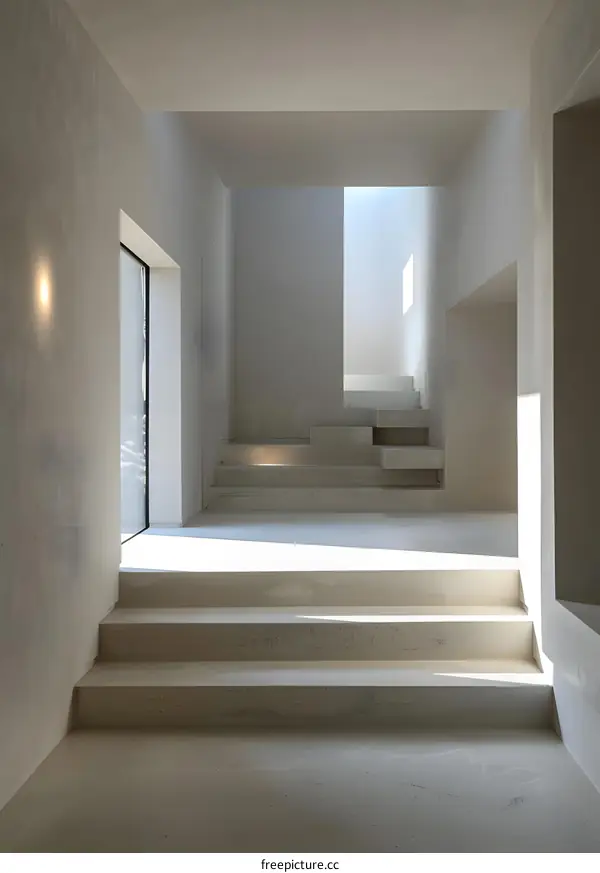 Minimalist White Staircase Interior Design