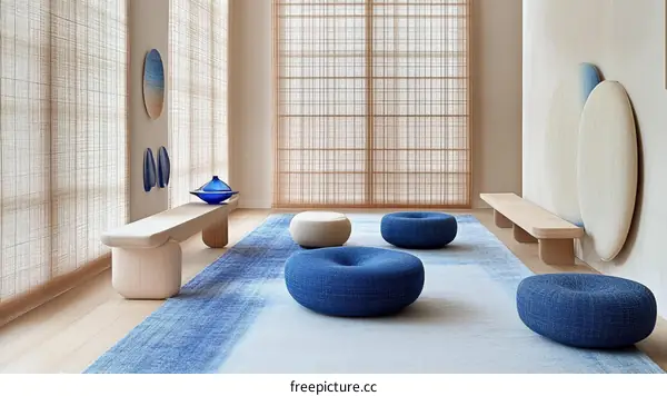 Modern Japanese Style Living Room Interior Design