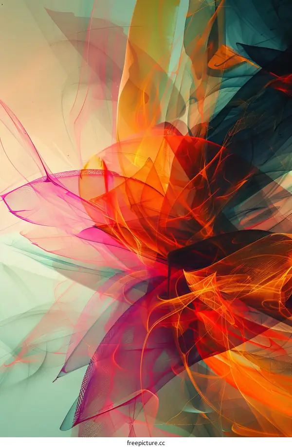 Colorful abstract flower petals background