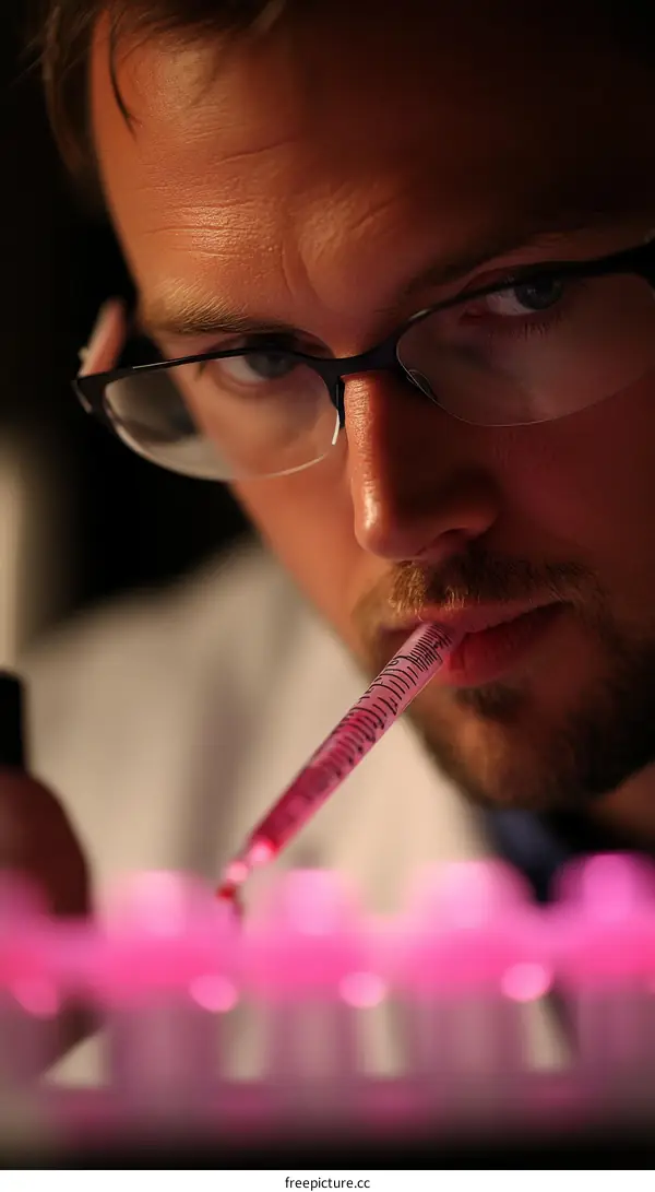 Close-up of Scientist Working in Laboratory