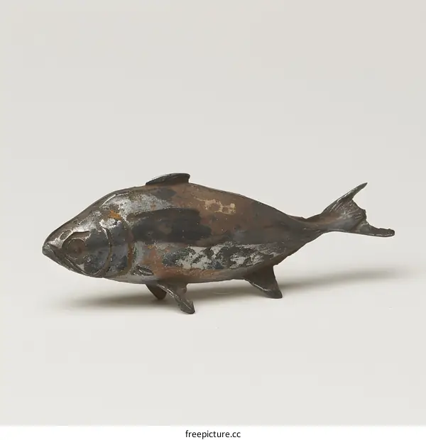 cast iron fish sculpture