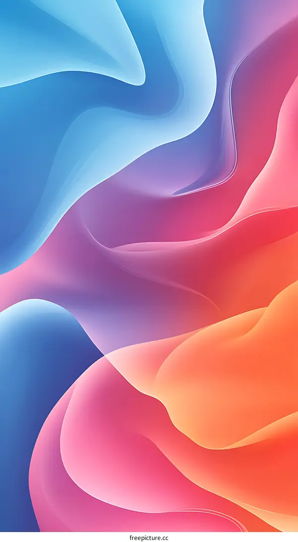 Abstract Colorful Fluid Shapes Background