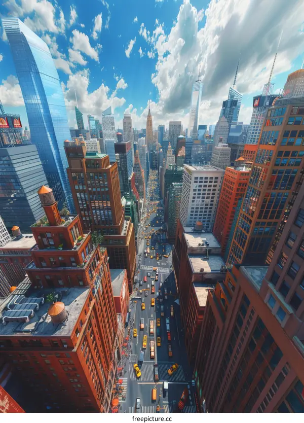 New York City Skyline Aerial View