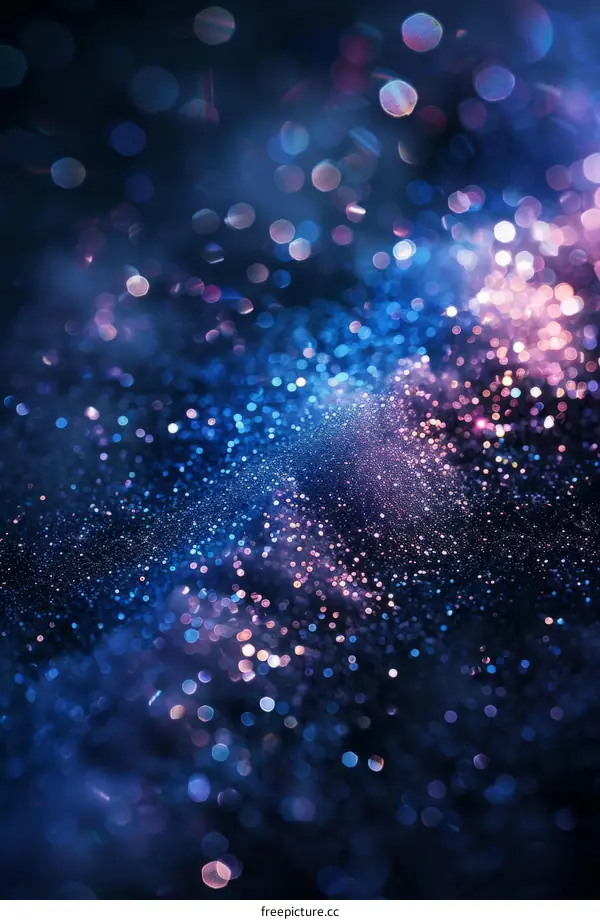 Blue and purple abstract background with glowing lights