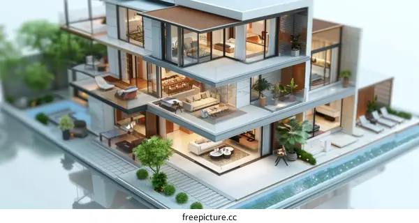 Modern Architecture and Interior Design: Luxury Residence