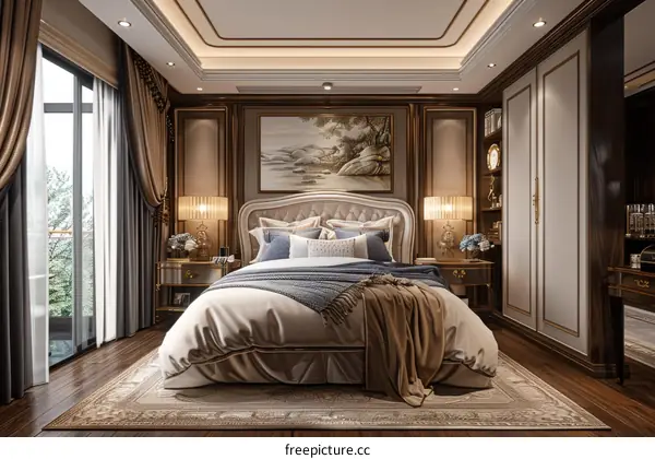 Luxury Bedroom Interior Design Illustration