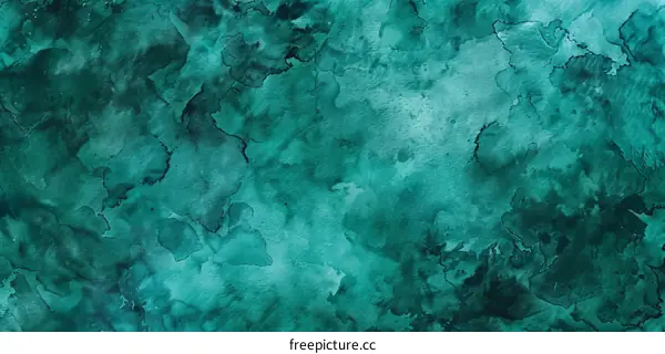 Abstract Teal Watercolor Texture Background