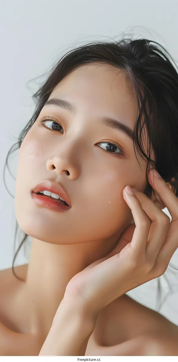 Beautiful Asian Woman with Soft Skin