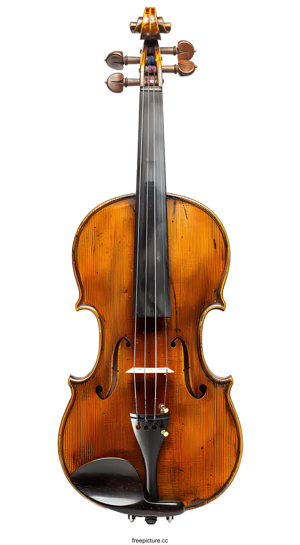 [Transparent Background PNG]A violin isolated on a white background