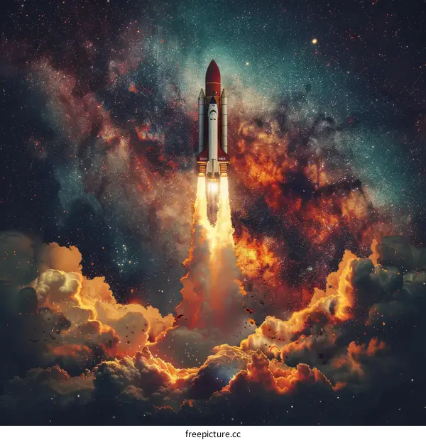 Space Shuttle Atlantis Launches into Orbit