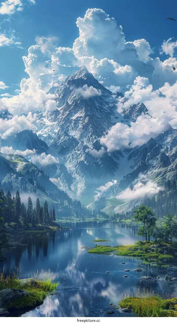 Majestic Mountain Lake Scenery