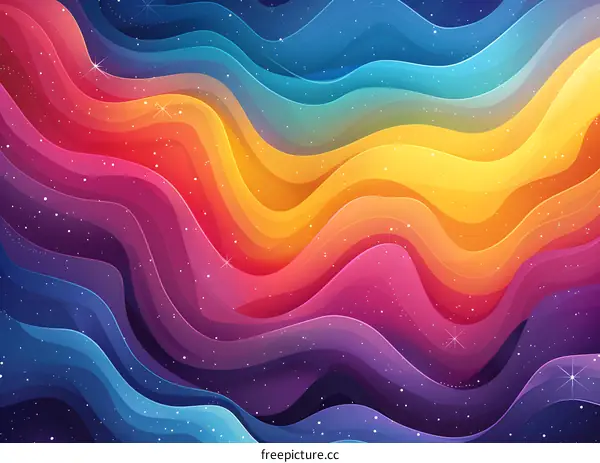 Wavy Multicolor Gradient Backdrop