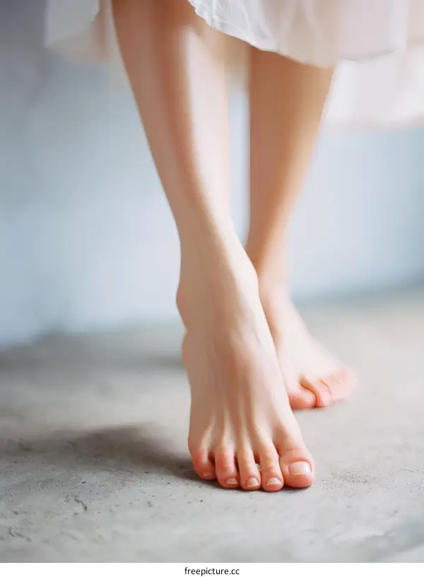 Barefoot Woman Beauty Close-up