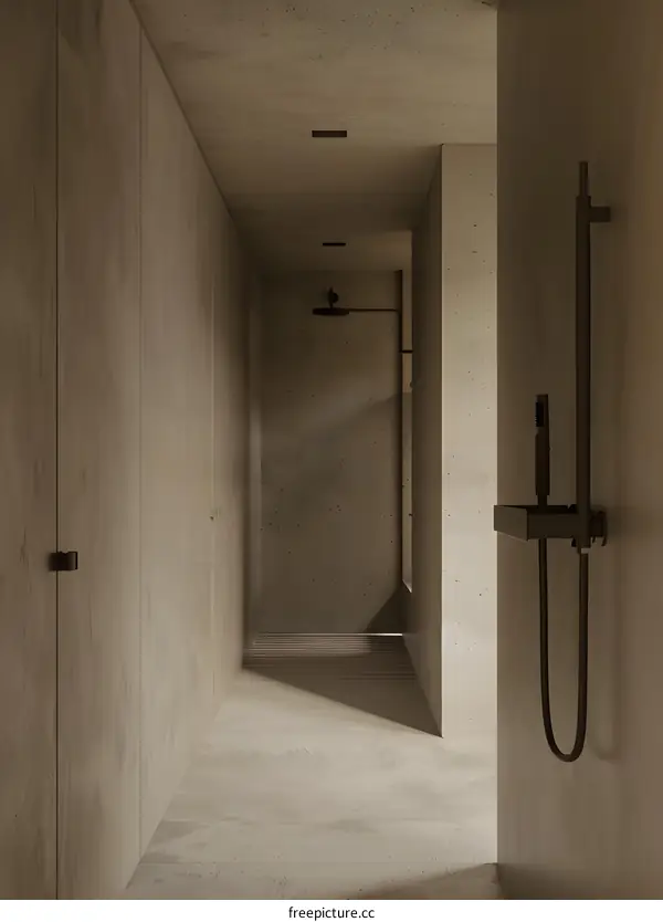 Minimalist Concrete Bathroom Interior Design