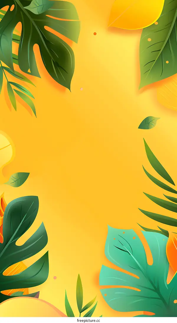 Tropical Leaves Background for Summer Designs